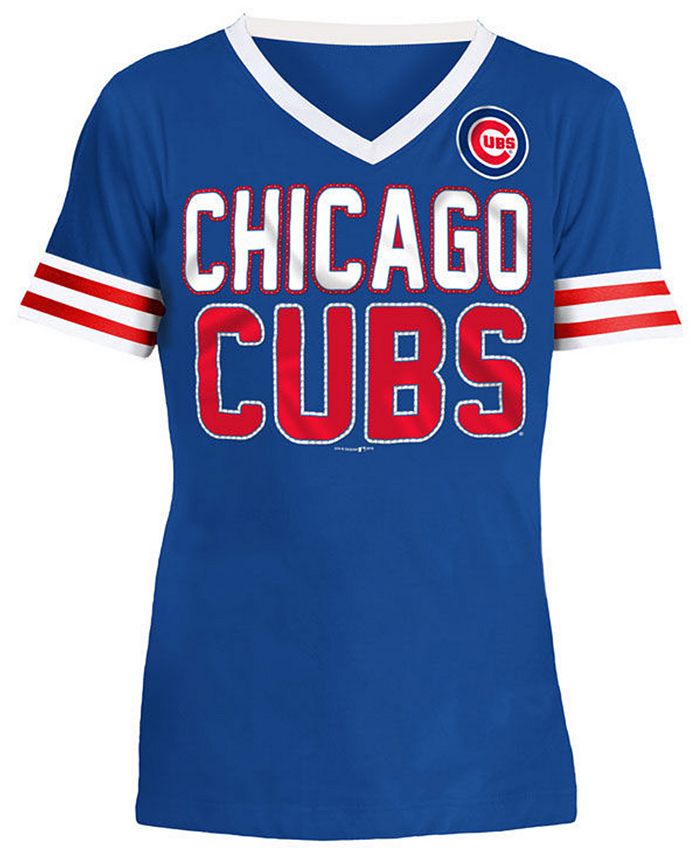 5th & Ocean Chicago Cubs Rhinestone T-Shirt, Girls (4-16) - Macy's