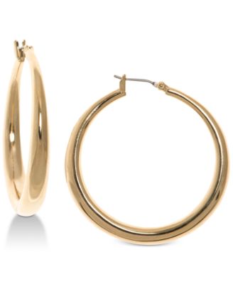 Lauren Ralph Lauren Gold-Tone Graduated Hoop Earrings - Macy's