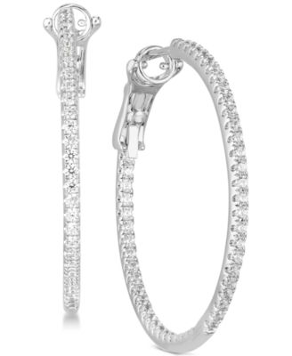 diamond hoop earrings swarovski