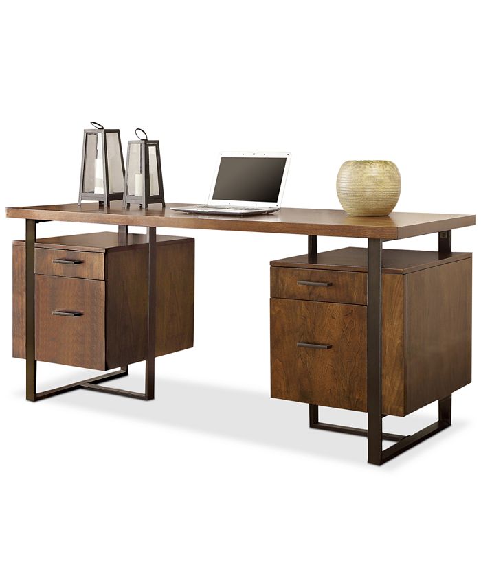 Furniture Valencia Home Office, 3Pc. Furniture Set (Double Pedestal