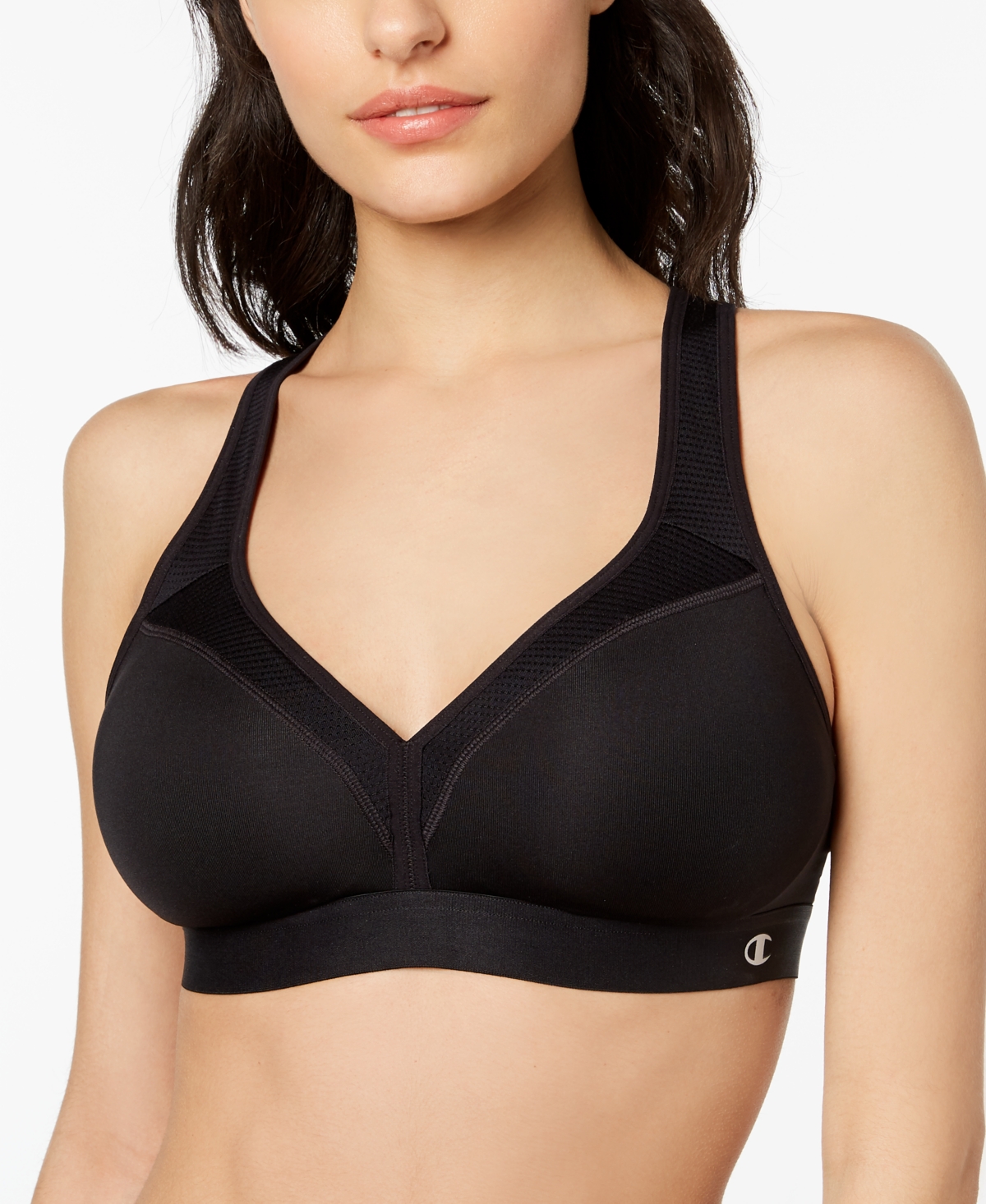 Champion Women's Med Support Curvy With Sewn in Cup Black