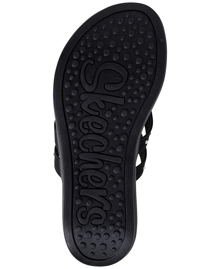 Skechers Women's Relaxed Fit: Upgrades - Be Jeweled Flip-Flop Thong ...
