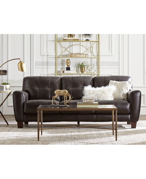 Macy S Furniture 2020 Sofas Nar, Kaleb Tufted Leather Sofa Macys
