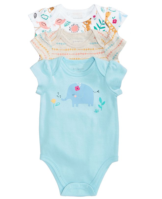 First Impressions Baby Girls Bunnies Bodysuit Purple Size 0 3 Months