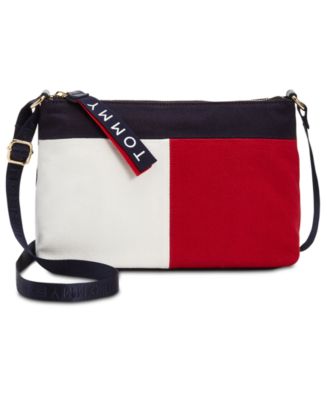 Tommy Hilfiger Bottom Flag Canvas Crossbody Macy s