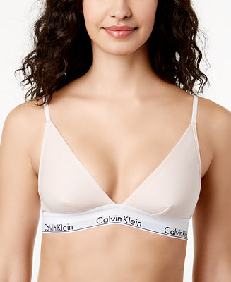 Calvin Klein Logo-Band Triangle Bralette QF1061 & Reviews - Bras &  Bralettes - Women - Macy's