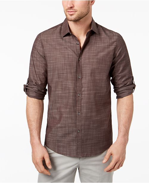 Alfani Men S Warren No Pocket Long Sleeve Shirt Created For
