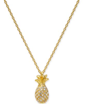 gold pineapple necklace kate spade