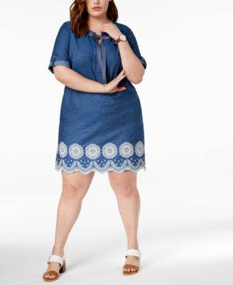 cotton shift dress plus size