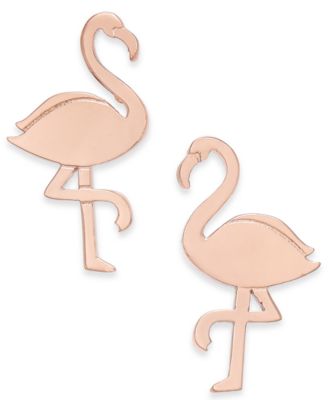 kate spade new york - 14k Rose Gold-Plated Flamingo Drop Earrings