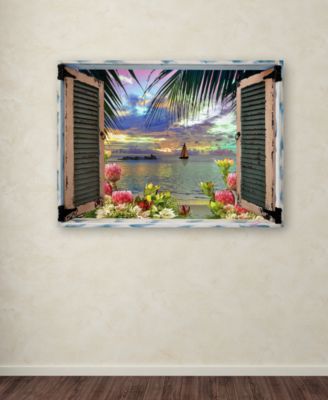 Leo Kelly 'Tropical Window to Paradise III' Canvas Art - 24" x 32"