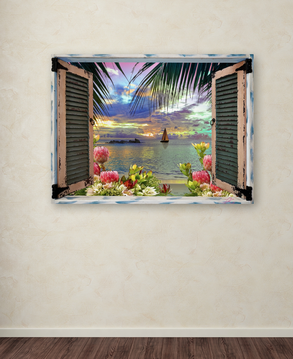 Leo Kelly 'Tropical Window to Paradise Iii' Canvas Art - 24