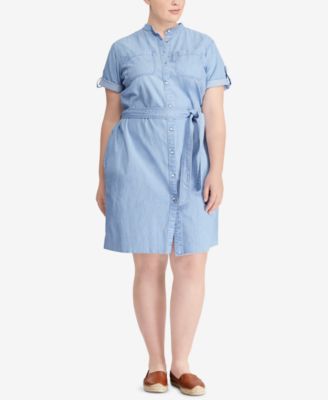 cotton shirt dress plus size