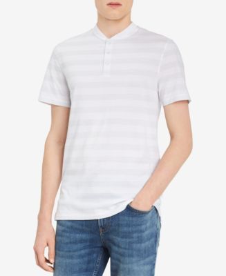 Calvin Klein Men's Striped Pima Cotton Henley T-Shirt - Macy's