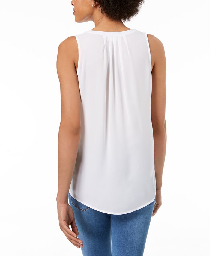 Maison Jules Sleeveless Lace-Up Top, Created for Macy's & Reviews ...