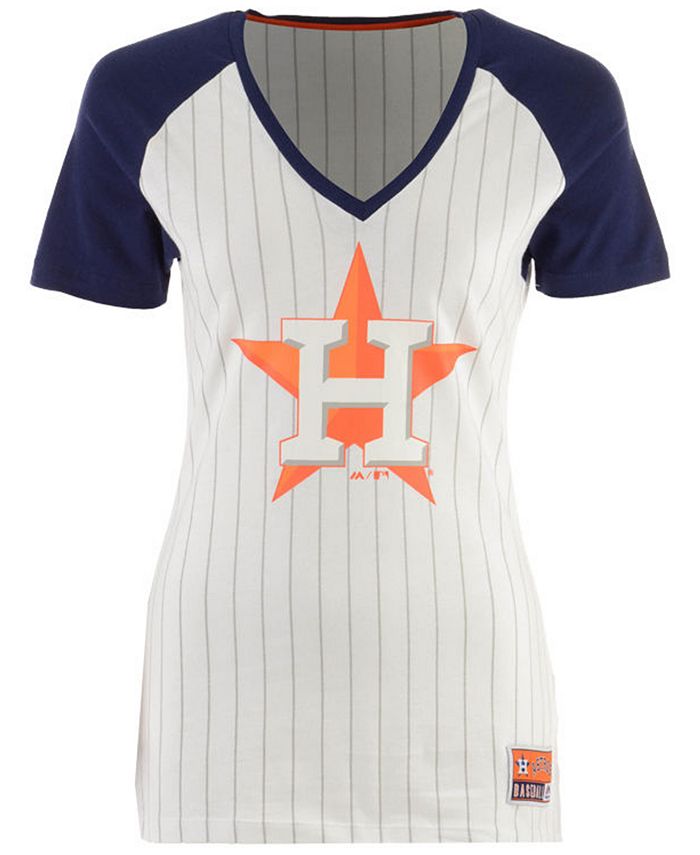 Majestic Women's Houston Astros Every Aspect Pinstripe T-Shirt