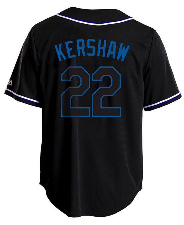 MLB Dodgers 22 Clayton Kershaw Black Fashion Men Jersey