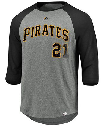 Men's Majestic Heathered Gray Pittsburgh Pirates Earn It T-Shirt 