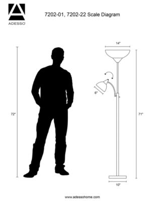 Piedmont Black Torchiere Floor Lamp