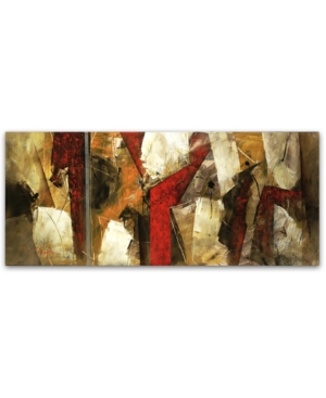 Trademark Global 'abstract Ix' 14" X 32" Canvas Wall Art