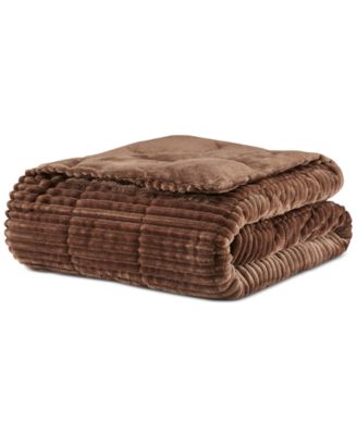 Parker Plush Down Alternative Corduroy Throw, 60" x 70"