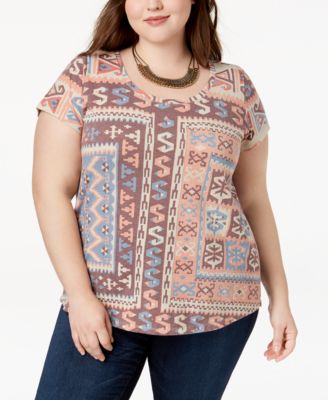 Lucky Brand Trendy Plus Size Printed T 