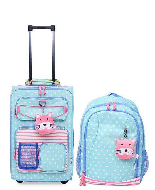 Crckt Kids 2 Pc Printed Carry On Suitcase Backpack Set