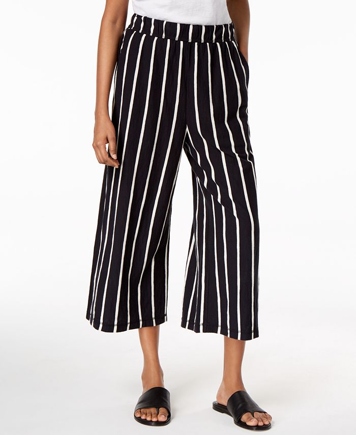 Eileen Fisher Organic Cotton Cropped Pants, Regular & Petite - Macy's