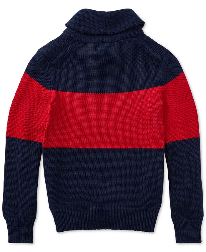 Polo Ralph Lauren Big Boys CP-93 Shawl-Collar Cotton Sweater & Reviews ...