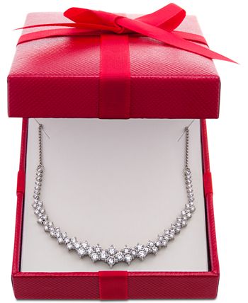 Wrapped in Love - Diamond Collar Necklace (1-1/2 ct. t.w.) in 14k White Gold, 16" + 2" extender