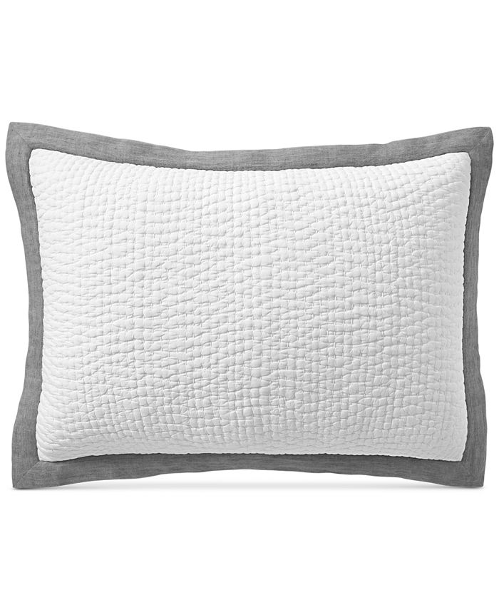 Hotel Collection Textured Hexagon 100 Cotton King Pillow Sham Grey for sale online 