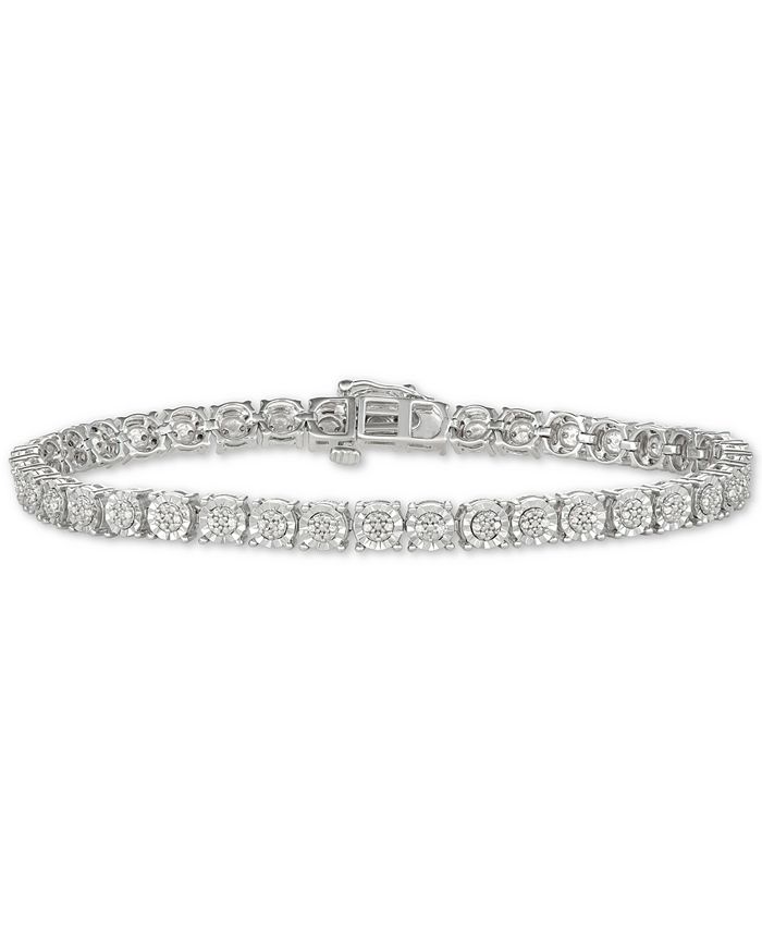 Macy's Diamond Tennis Bracelet (1/4 ct. t.w.) in Sterling Silver Macy's