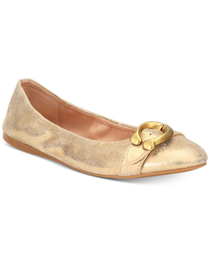 COACH Stanton Signature Buckle Ballet Flats & Reviews - Flats - Shoes - Macy's