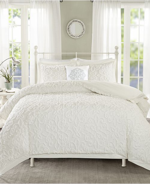 Madison Park Sabrina 4 Pc Tufted Cotton Chenille Full Queen