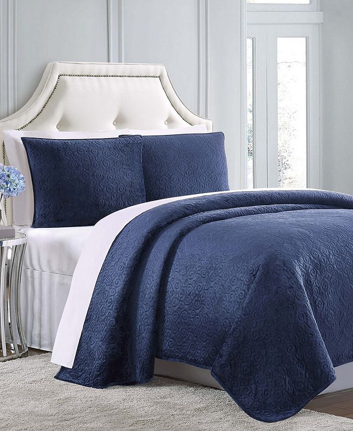 Charisma Regent Velvet King Coverlet Macy's
