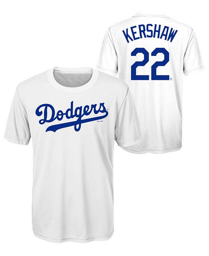 Los Angeles Dodgers Clayton Kershaw White Game Youth Replica 2022