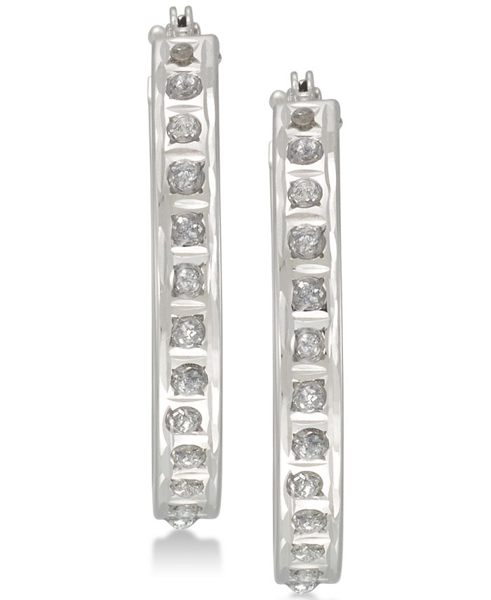 Diamond Fascination Diamond Accent Crystallized Diamond Dust Hoop