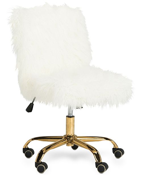 Safavieh Hanna Faux Fur Office Chair Reviews Furniture Macy S