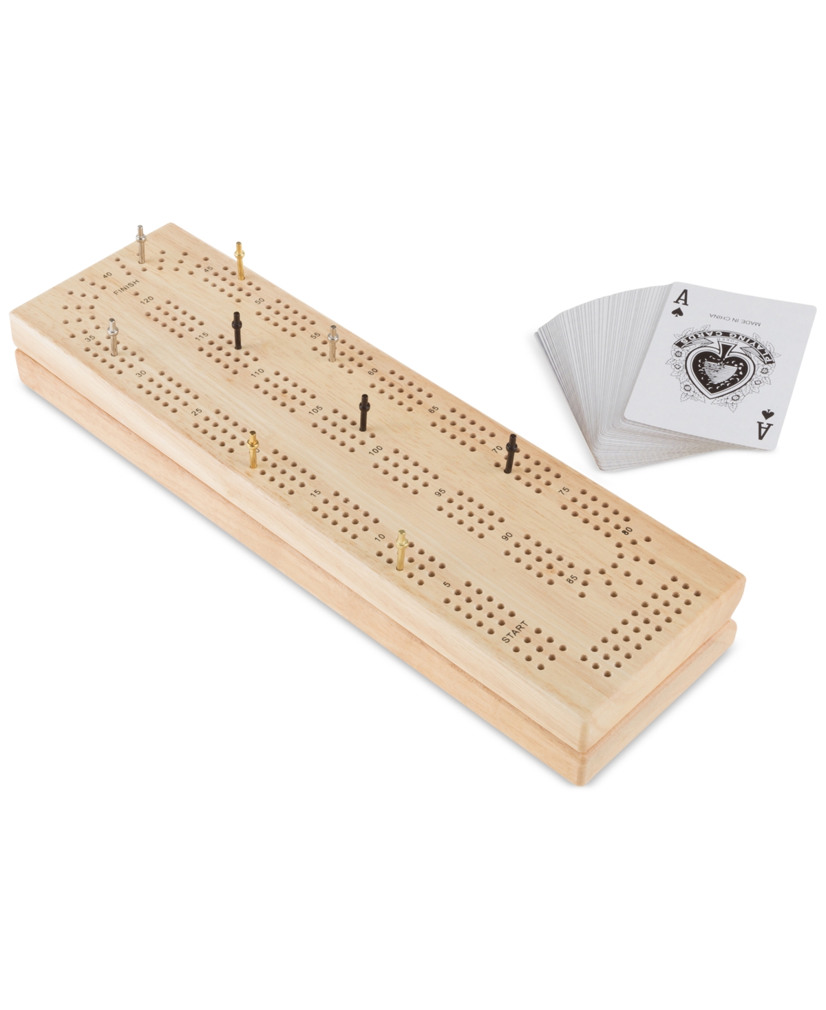 Trademark Global 62-pc. Wood Cribbage Board Game Set In Brown