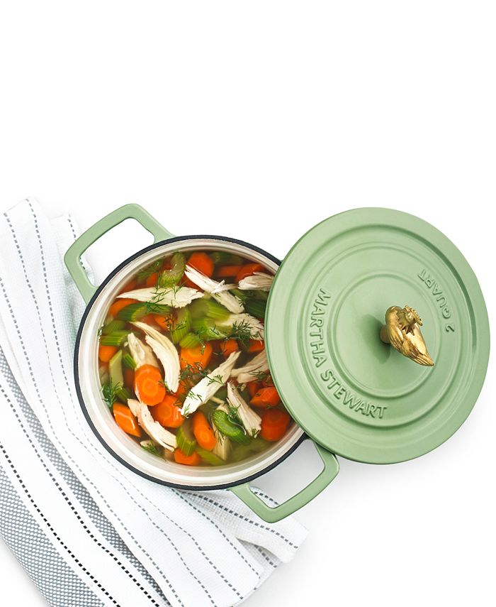 Martha Stewart Collection 6-Qt. Cast Iron Dutch Oven, Created for Macy's -  Macy's