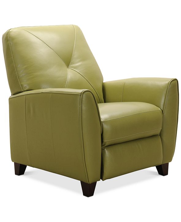 Furniture Myia Leather Pushback Recliner, Created for Macy's & Reviews Furniture Macy's