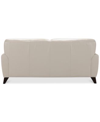 Myia 82" Tufted Back Leather Sofa
