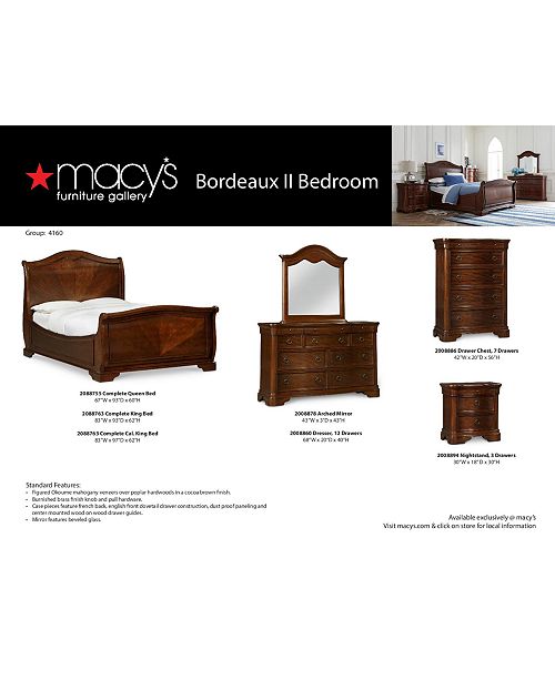 Furniture Bordeaux II Bedroom Furniture Collection, Created for Macy's
