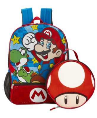 Mario Nintendo's Backpack Lunch Bag, Little Big Boys