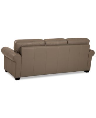 Orid 84" Leather Roll Arm Sofa, Created for Macy's