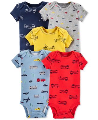 Carter's 5pc Baby Boy Multi Color Tools & Vehicles Print Bodysuit Set main image 0
