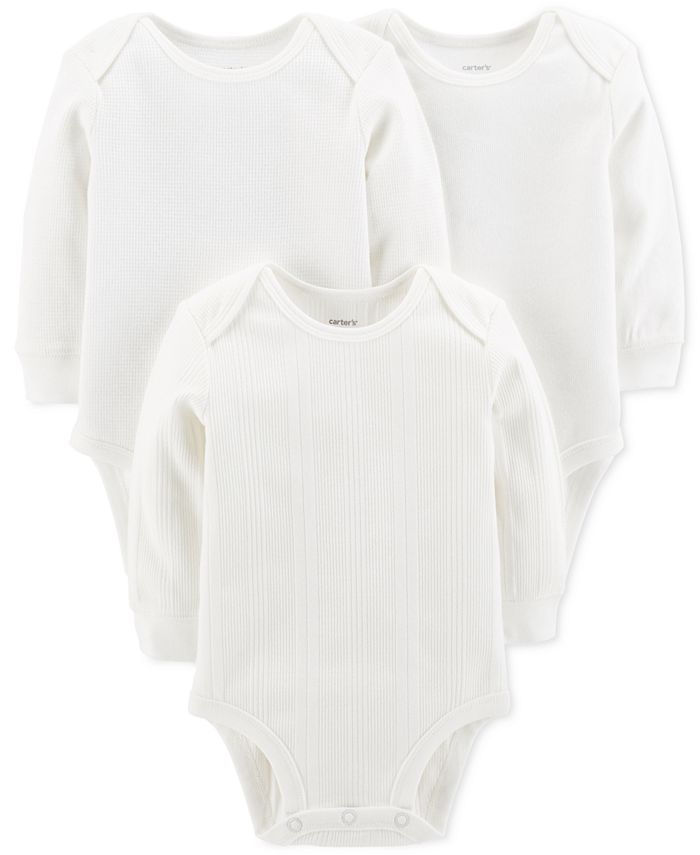Carter's Baby Boys & Baby Girls 3-Pk. Cotton Bodysuits - Macy's