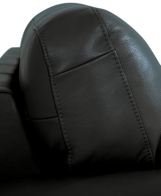 Orid 84" Leather Roll Arm Sofa