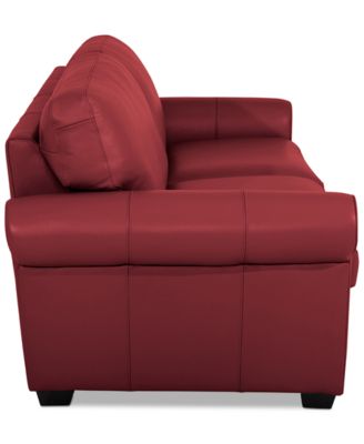 Orid 77" Full Roll Arm Leather Sleeper