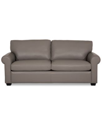 Orid 77" Full Roll Arm Leather Sleeper